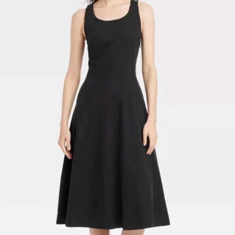 NEW A New Day Corset Midi A-Line Dress  Black s 10